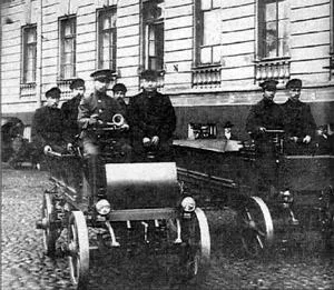 Грузовики «Фрезе и К°»; снимок датирован 1904 годом