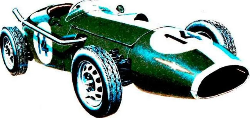 ГА-22 с карданным валом справа от гонщика, 1958 год (рисунок)