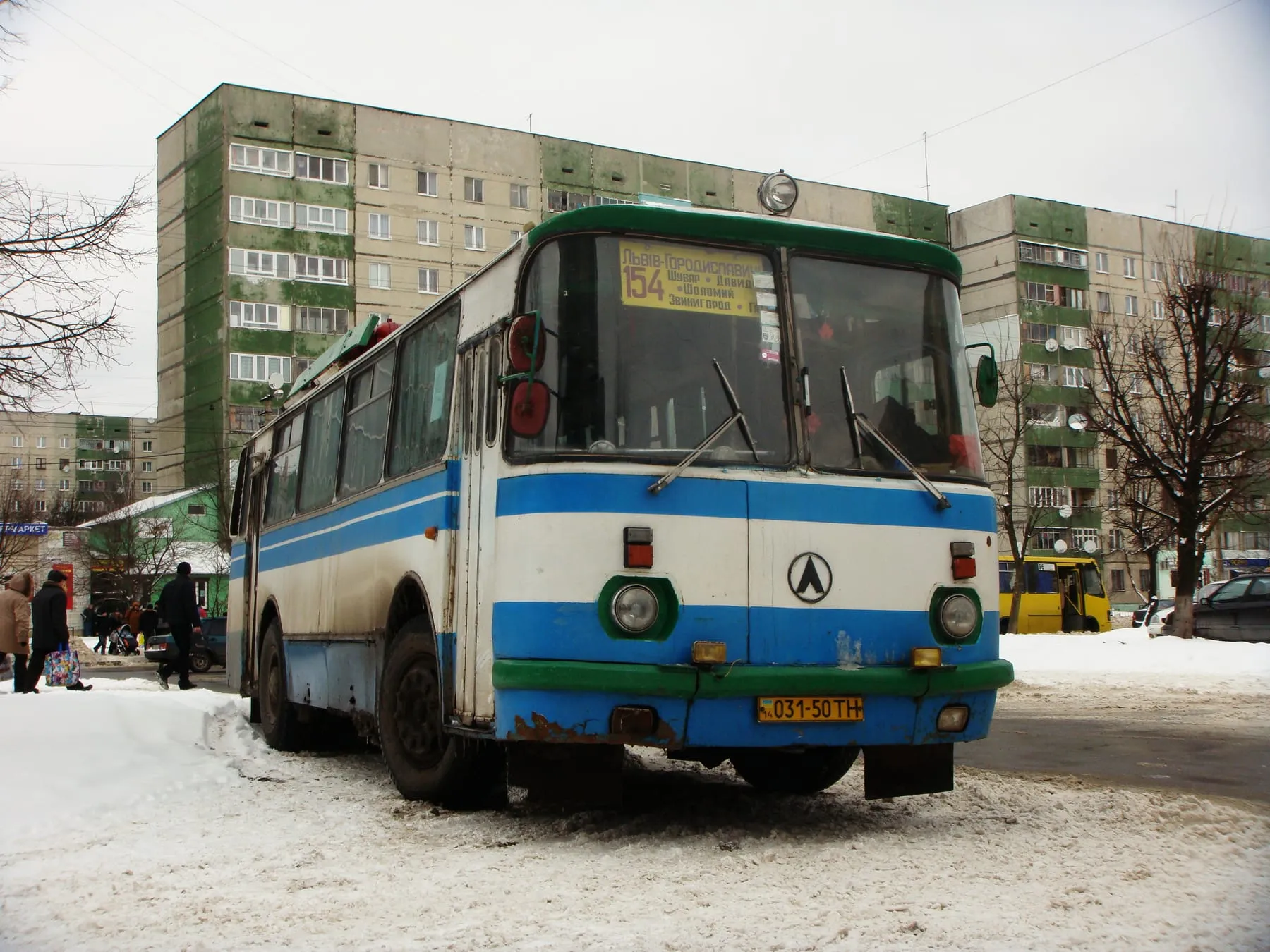 ЛАЗ-695Н на маршруте № 154 во Львове