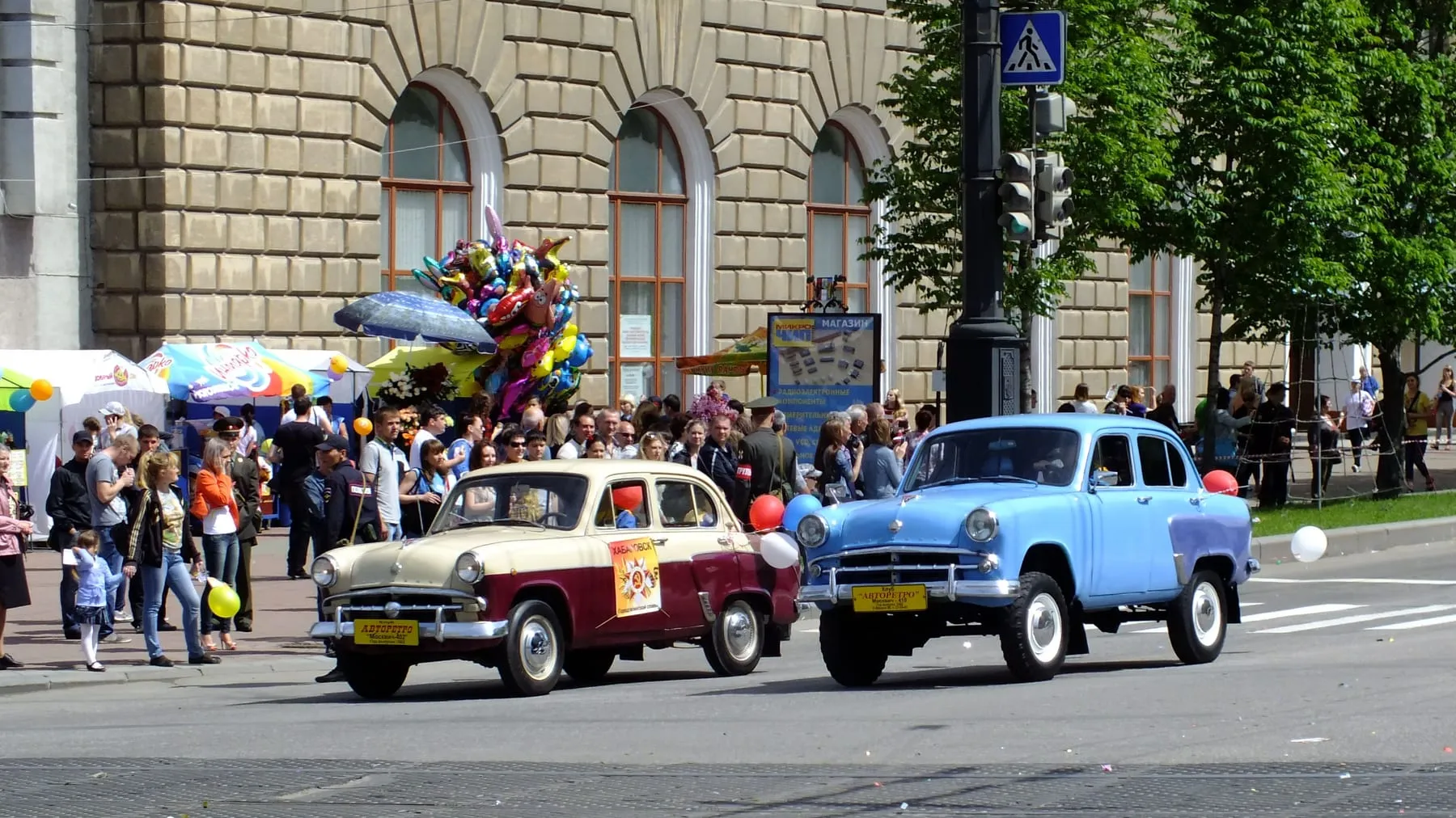 «Москвич-402» и «Москвич-410» на автопробеге, 2014 год