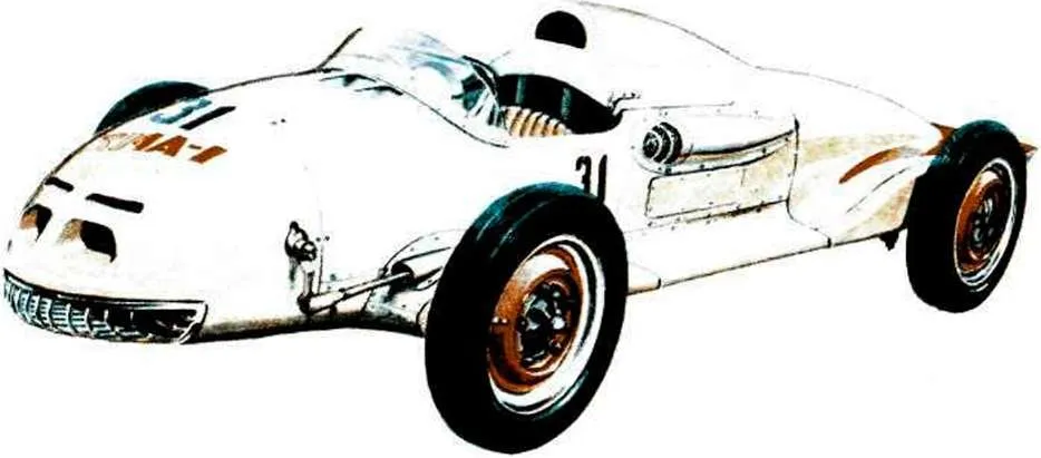 Заднемоторный «Москвич-Г1-405», 1955 год (рисунок)