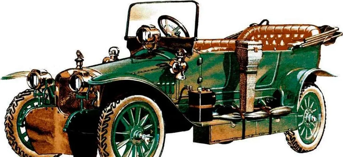 «Руссо-Балт С 24/30» VII серии с кузовом дубль-фаэтон, 1911 год (рисунок)